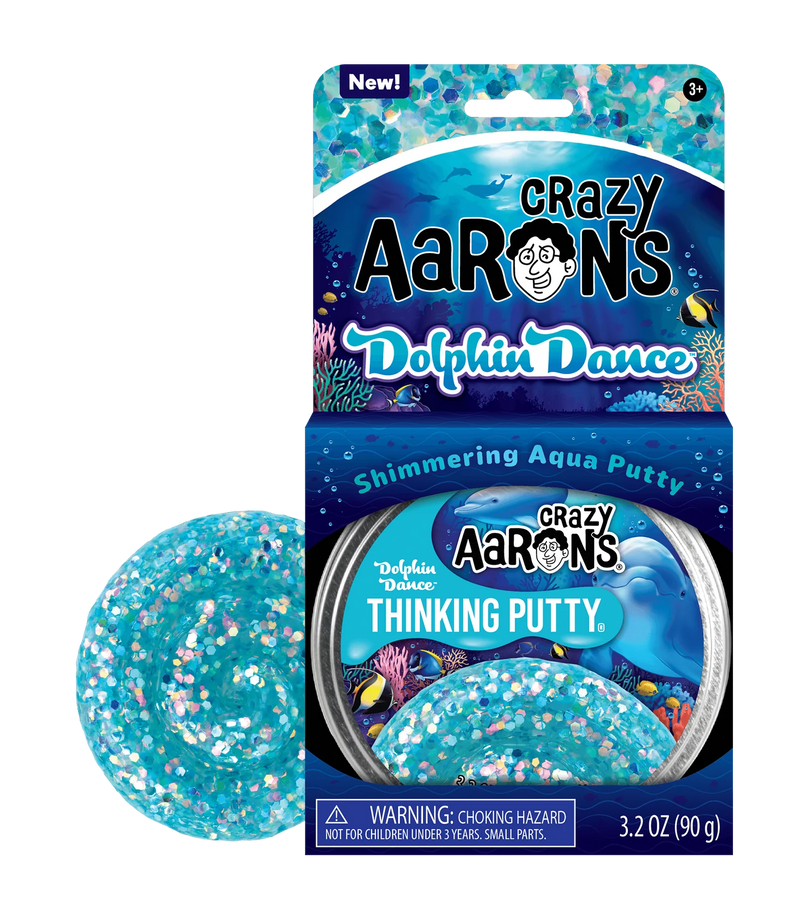 Crazy Aaron Thinking Putty - 4" Tin - Dolphin Dance