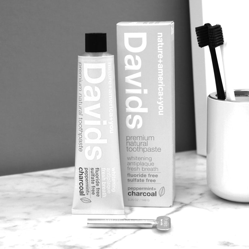 David's - Natural Toothpaste - Charcoal & Peppermint