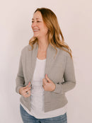 Blondie Apparel - Classic Spruce Cardigan Heather Grey