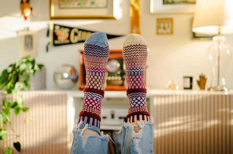 Solmate  Adult Crew Socks  Larkspur