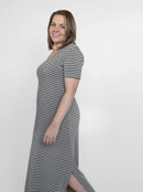 Blondie Apparel - Field Dress Stone Clay Stripe