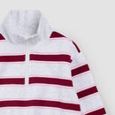 Miles The Label Striped Collared Quarter Zip