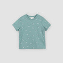 Miles the Label - Fish Print on Teal Knit T-Shirt FINAL SALE