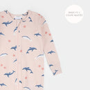 Petit Lem Convertible Sleeper Dolphins on Light Pink