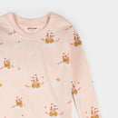Petit Lem Magic Castle Print on Light Pink PJ Set