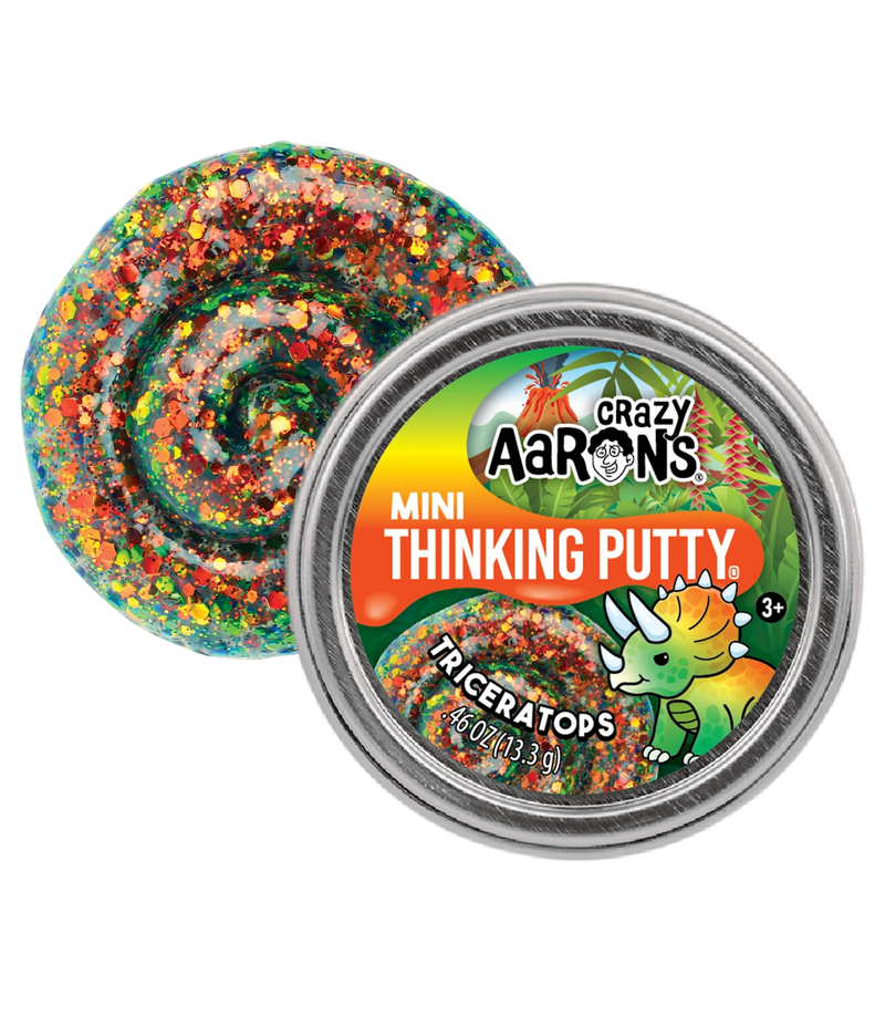 Crazy Aaron Thinking Putty - Triceratop - Mini Tin