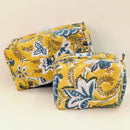 Structured Cotton Cosmetic Case Small