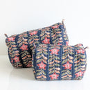 Structured Cotton Cosmetic Case Small