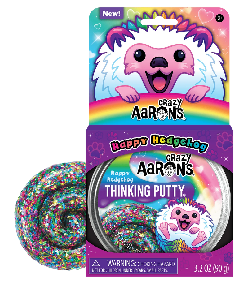 Crazy Aaron Thinking Putty - 4" Tin - Happy Hedgehog