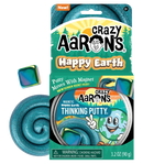 Crazy Aaron Thinking Putty - 4" Tin  Magnetic Storm Collection- Happy Earth
