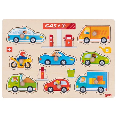 Goki -  Lift Out Puzzle - Petrol Station