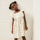 Miles The Label Cherries on Ivory Crinkle Dress