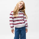 Miles The Label Striped Collared Quarter Zip