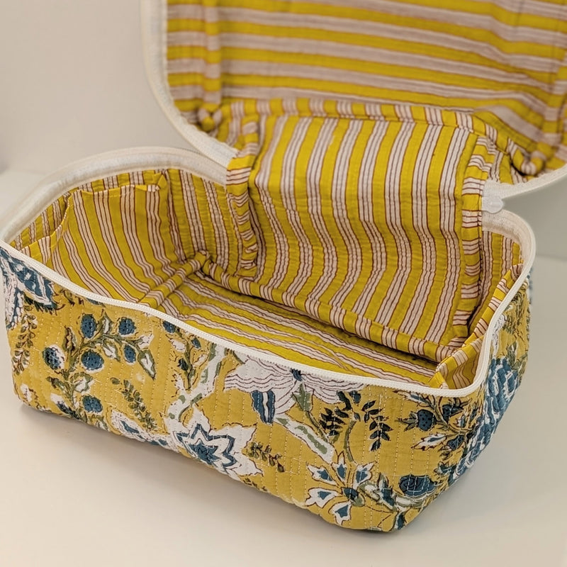 Structured Cotton Vanity Bag