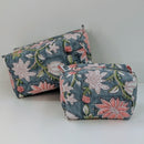 Structured Cotton Cosmetic Case Small
