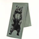 Your Green Kitchen - Tea Towel Bear on Forest Green Linen