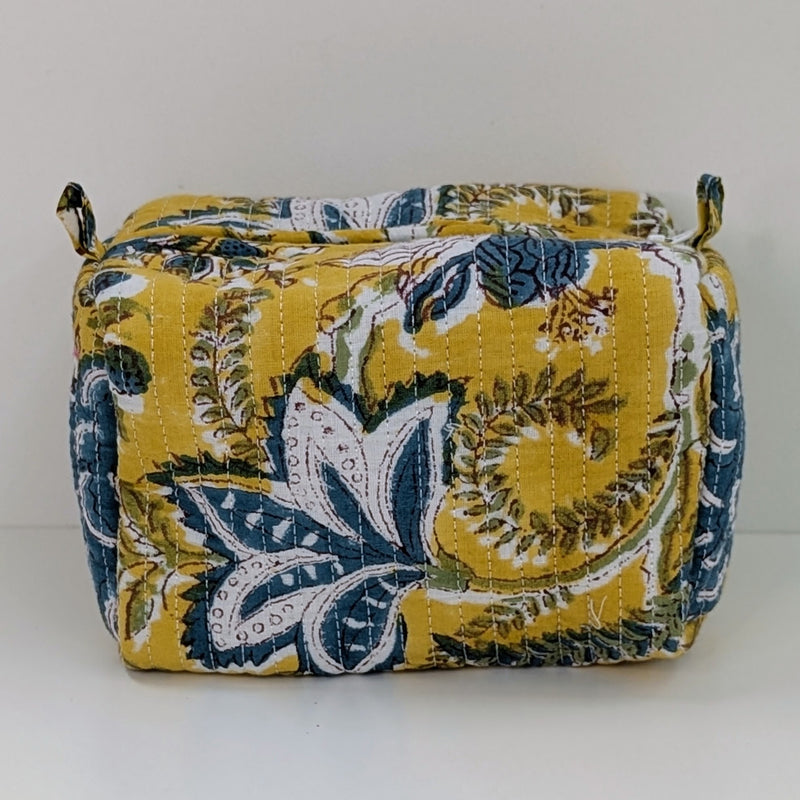 Structured Cotton Cosmetic Case Small