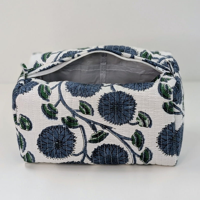 Structured Cotton Cosmetic Case Large