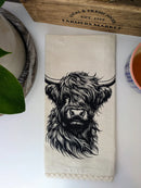 Your Green Kitchen -  Tea Towel Linen Highland Cow
