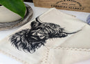 Your Green Kitchen -  Tea Towel Linen Highland Cow