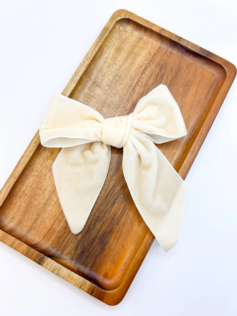 Aurelia & Co. Baby Velvet Hair Bow Clip For Kids