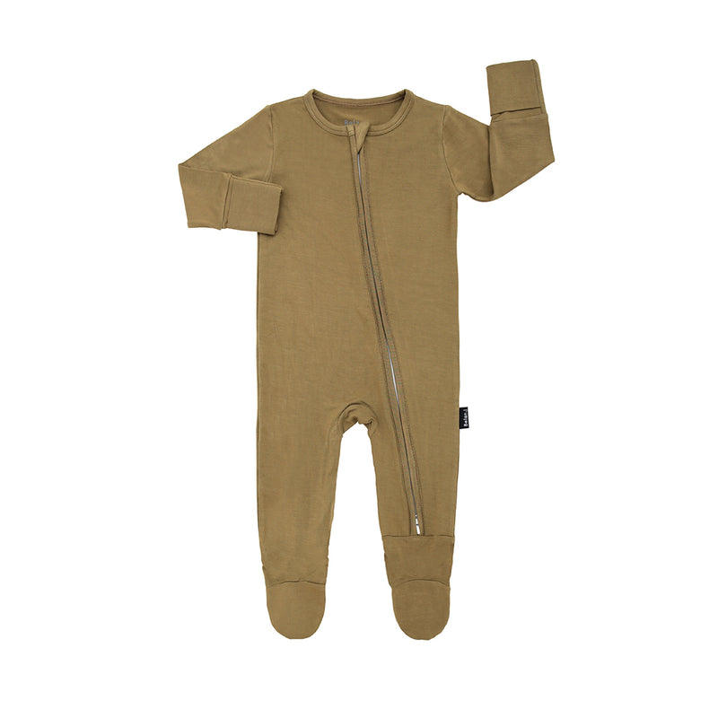 Belan J - Footed Zipper Sleeper - Basil - FINAL SALE