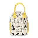 Fluf - Organic Cotton Zippered Lunch Pail  - Animal Friends