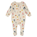 Petit Lem Footed Sleeper BBQ Print on Sand