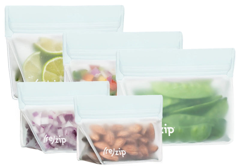 (re)zip -  5 Piece Stand Up Leak Proof Storage Bag Starter Kit