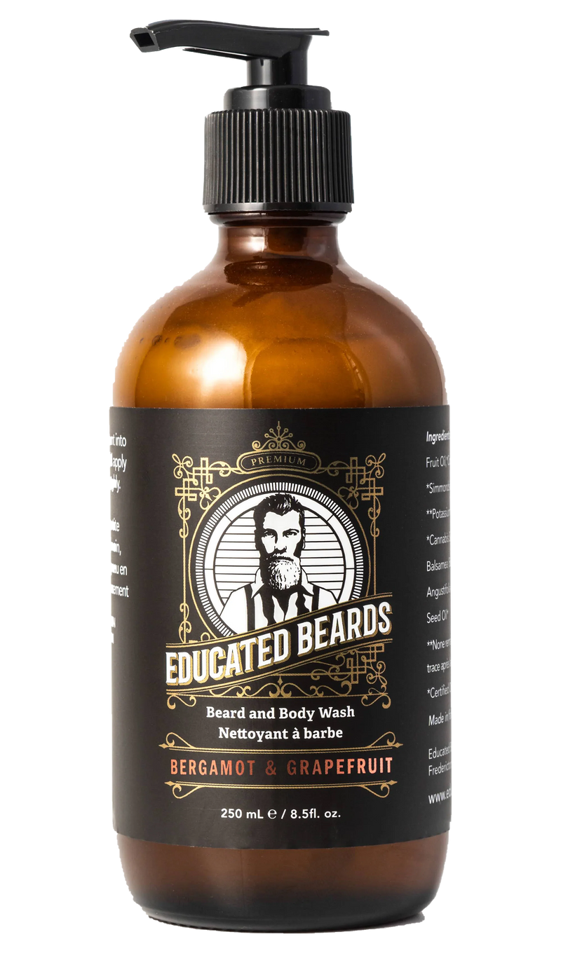 Educated Beards - Beard Wash - Bergamot Grapefruit
