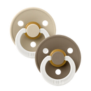 Bibs Pacifier - Glow 2 Pack - Vanilla/Dark Oak