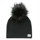 Lille Mus  - Black Fleece Pom Beanie - Children's FINAL SALE