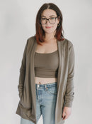 Blondie Apparel - Briton Bamboo Cardigan Clay