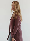 Blondie Apparel - Classic Briton Cardigan Berry
