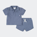 Petit Lem Royal Blue Beach Terry Short Set