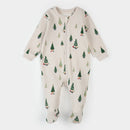 Petit Lem Christmas Tree Print on Cream Sleeper