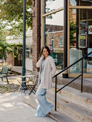 Blondie Apparel - Classic Briton Cardigan Flax