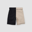 Miles The Label Taupe Colourblock Shorts