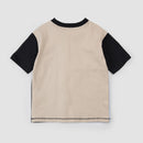 Miles The Label Taupe Colourblock T-Shirt