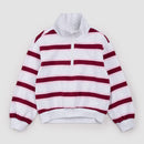 Miles The Label Striped Collared Quarter Zip