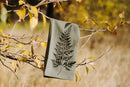 Your Green Kitchen - Tea Towel Leafy Fern on Forest Green Linen