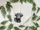Your Green Kitchen -  Tea Towel Floral Cow