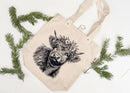 Your Green Kitchen - Floral Cow Tote Bag