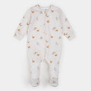 Petit Lem Fox Kit Print Footed Sleeper