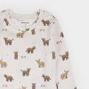 Petit Lem Highland Cow Print PJ Set