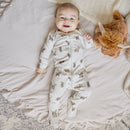 Petit Lem Highland Cow Print Footed Sleeper