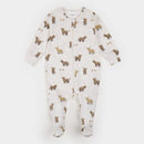 Petit Lem Highland Cow Print Footed Sleeper