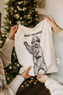 Your Green Kitchen - Large Zippered Gift Bag Holiday Bear