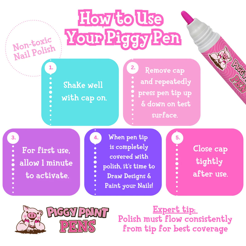 Piggy Paint Pen - Kids Non-toxic Nail Polish