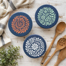 Your Green Kitchen - 5" Bowl Covers Midnight Bloom (Set of 3)